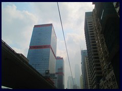 Connaught Road and the elevated highway.